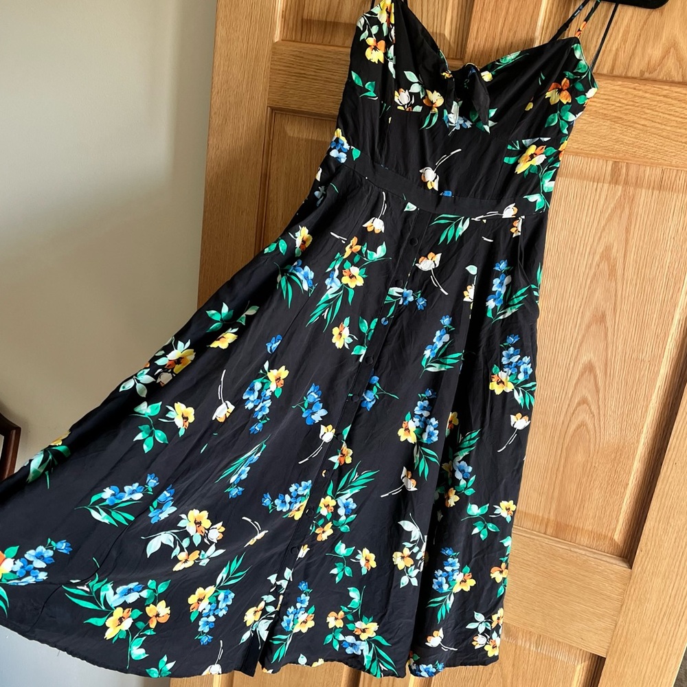 YUMI KIM size small silk spaghetti strap dress with pockets - Picture 2 of 11